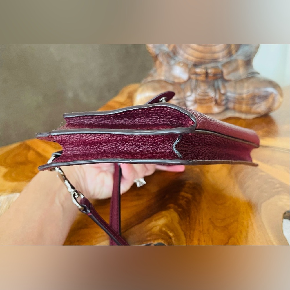 Coach RARE Plum/Fuchsia Leather Crossbody Bag - Picture 15 of 15